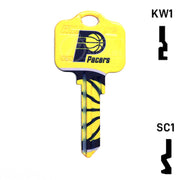 Uncut Key Blank | NBA Indiana Pacers | Choose Keyway Residential-Commercial Key Ilco