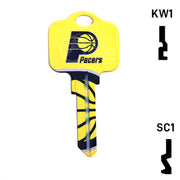 Uncut Key Blank | NBA Indiana Pacers | Choose Keyway Residential-Commercial Key Ilco