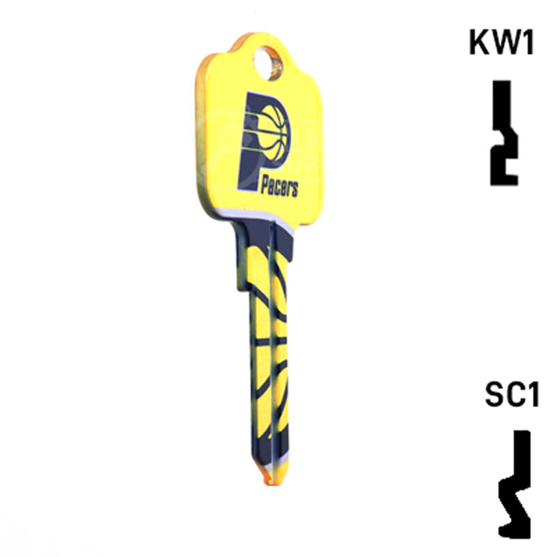 Uncut Key Blank | NBA Indiana Pacers | Choose Keyway Residential-Commercial Key Ilco
