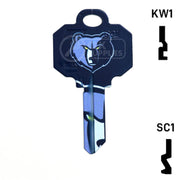 Uncut Key Blank | NBA Memphis Grizzlies | Choose Keyway Residential-Commercial Key Ilco