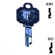 Uncut Key Blank | NBA Memphis Grizzlies | Choose Keyway Residential-Commercial Key Ilco