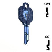 Uncut Key Blank | NBA Memphis Grizzlies | Choose Keyway Residential-Commercial Key Ilco