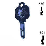 Uncut Key Blank | NBA Memphis Grizzlies | Choose Keyway Residential-Commercial Key Ilco