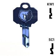 Uncut Key Blank | NBA Memphis Grizzlies | Choose Keyway Residential-Commercial Key Ilco