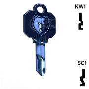 Uncut Key Blank | NBA Memphis Grizzlies | Choose Keyway Residential-Commercial Key Ilco