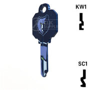 Uncut Key Blank | NBA Memphis Grizzlies | Choose Keyway Residential-Commercial Key Ilco
