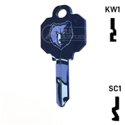 Uncut Key Blank | NBA Memphis Grizzlies | Choose Keyway Residential-Commercial Key Ilco