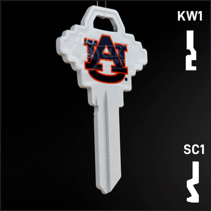 Uncut Key Blank | NCAA Auburn | Choose Keyway Residential-Commercial Key Ilco