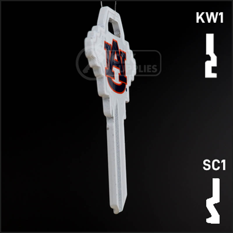 Uncut Key Blank | NCAA Auburn | Choose Keyway Residential-Commercial Key Ilco