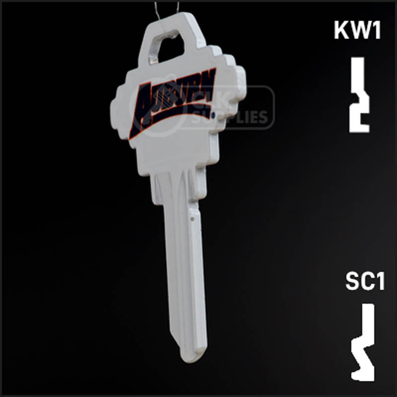 Uncut Key Blank | NCAA Auburn | Choose Keyway Residential-Commercial Key Ilco