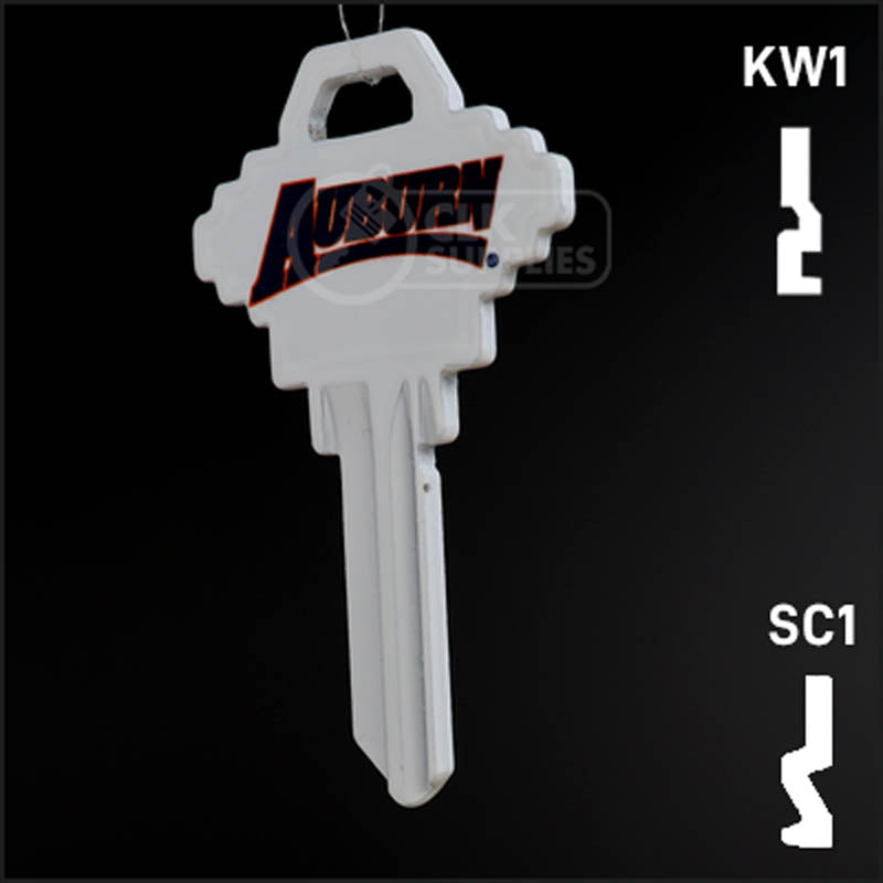 Uncut Key Blank | NCAA Auburn | Choose Keyway Residential-Commercial Key Ilco