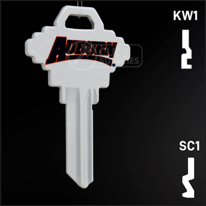 Uncut Key Blank | NCAA Auburn | Choose Keyway Residential-Commercial Key Ilco