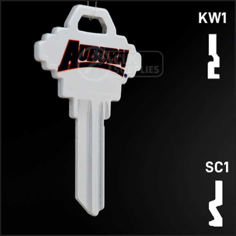 Uncut Key Blank | NCAA Auburn | Choose Keyway Residential-Commercial Key Ilco