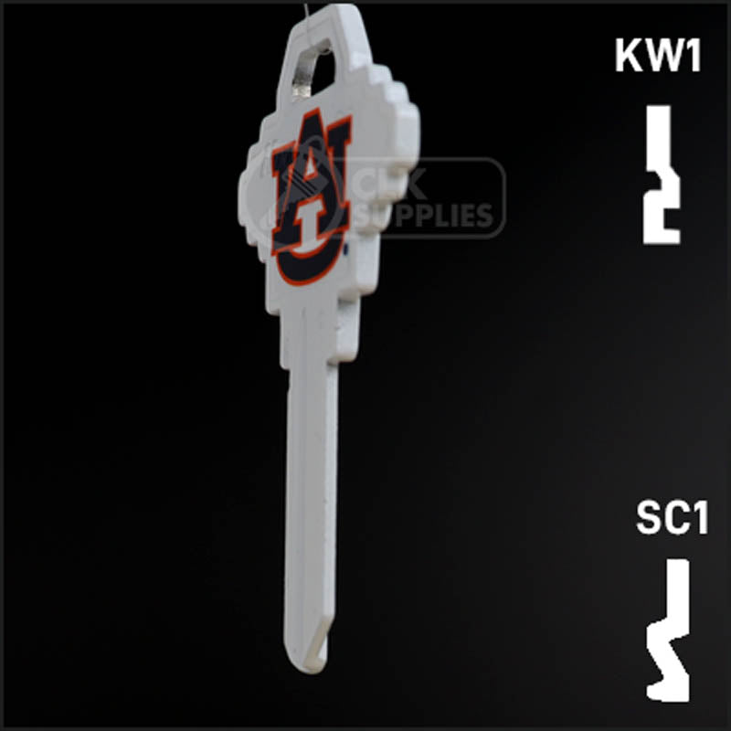 Uncut Key Blank | NCAA Auburn | Choose Keyway Residential-Commercial Key Ilco