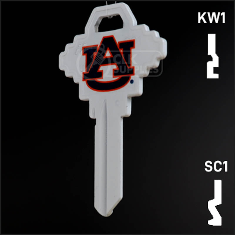 Uncut Key Blank | NCAA Auburn | Choose Keyway Residential-Commercial Key Ilco