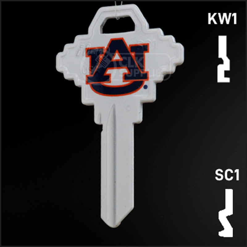 Uncut Key Blank | NCAA Auburn | Choose Keyway Residential-Commercial Key Ilco