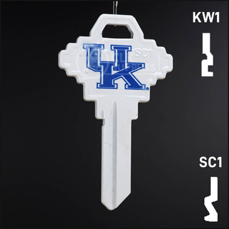 Uncut Key Blank | NCAA Kentucky | Choose Keyway Residential-Commercial Key Ilco