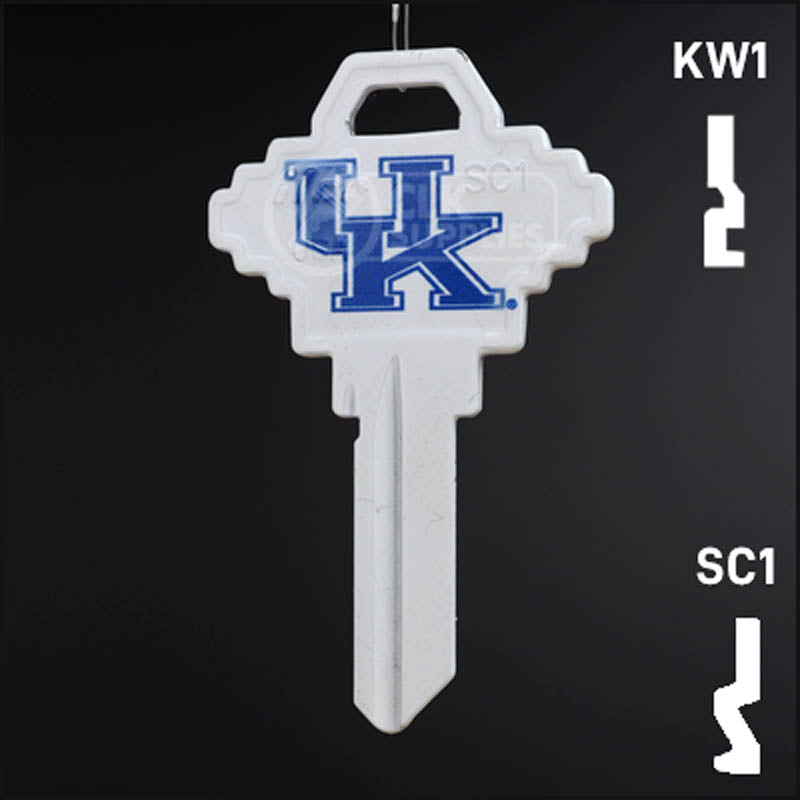 Uncut Key Blank | NCAA Kentucky | Choose Keyway Residential-Commercial Key Ilco