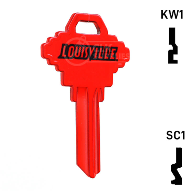 Uncut Key Blank | NCAA Louisville | Choose Keyway Residential-Commercial Key Ilco