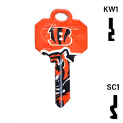 Uncut Key Blank | NFL Cincinnati Bengals | Choose Keyway Residential-Commercial Key Ilco