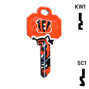 Uncut Key Blank | NFL Cincinnati Bengals | Choose Keyway Residential-Commercial Key Ilco