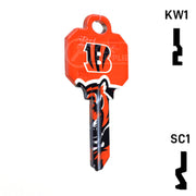 Uncut Key Blank | NFL Cincinnati Bengals | Choose Keyway Residential-Commercial Key Ilco