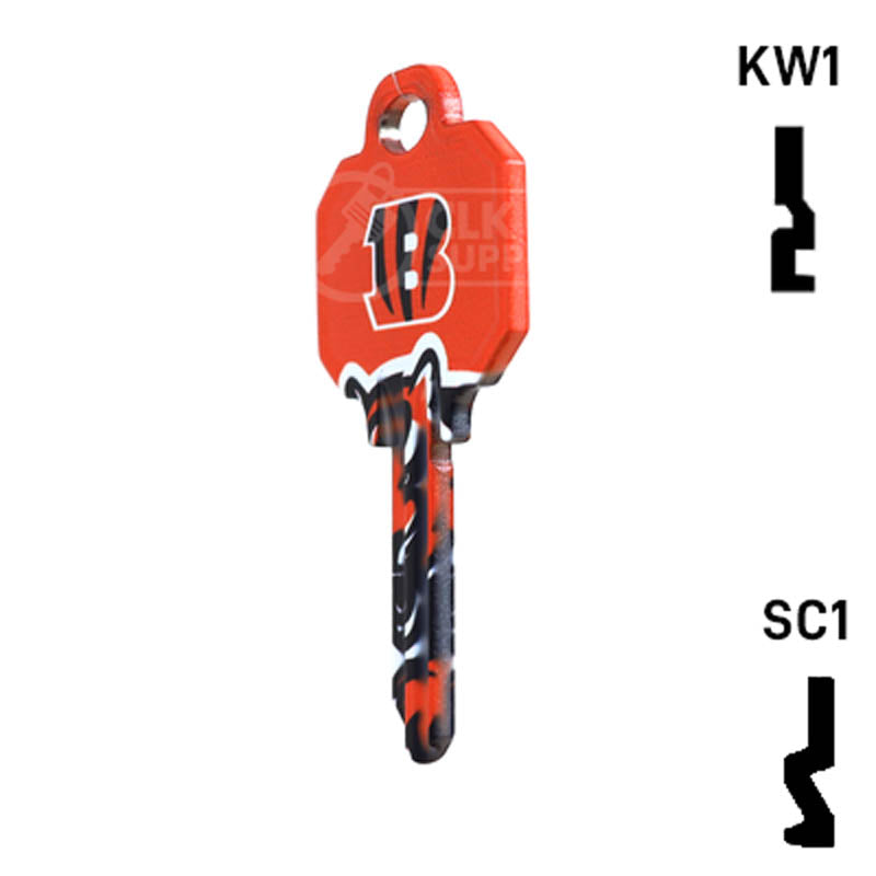 Uncut Key Blank | NFL Cincinnati Bengals | Choose Keyway — CLK