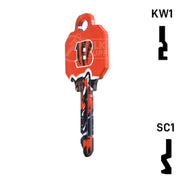 Uncut Key Blank | NFL Cincinnati Bengals | Choose Keyway Residential-Commercial Key Ilco