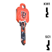 Uncut Key Blank | NFL Cincinnati Bengals | Choose Keyway Residential-Commercial Key Ilco