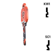 Uncut Key Blank | NFL Cincinnati Bengals | Choose Keyway Residential-Commercial Key Ilco
