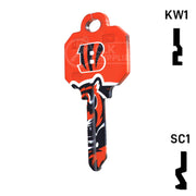 Uncut Key Blank | NFL Cincinnati Bengals | Choose Keyway Residential-Commercial Key Ilco