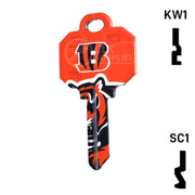 Uncut Key Blank | NFL Cincinnati Bengals | Choose Keyway Residential-Commercial Key Ilco