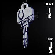 Uncut Key Blank |  NFL INDIANAPOLIS COLTS | Choose Keyway Residential-Commercial Key Ilco