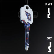Uncut Key Blank | NFL Tennessee Titans | Choose Keyway Residential-Commercial Key Ilco