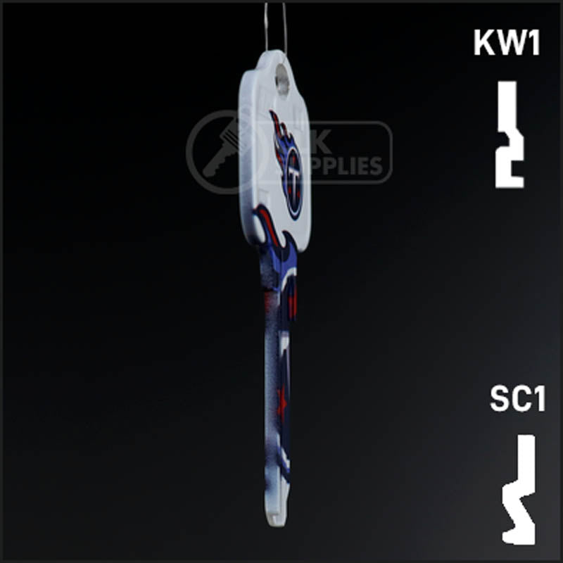 Uncut Key Blank | NFL Tennessee Titans | Choose Keyway Residential-Commercial Key Ilco