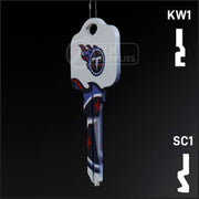 Uncut Key Blank | NFL Tennessee Titans | Choose Keyway Residential-Commercial Key Ilco