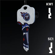 Uncut Key Blank | NFL Tennessee Titans | Choose Keyway Residential-Commercial Key Ilco