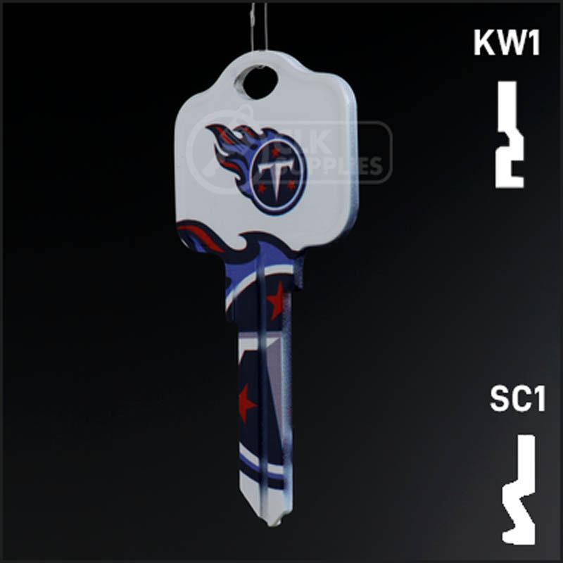 Uncut Key Blank | NFL Tennessee Titans | Choose Keyway Residential-Commercial Key Ilco