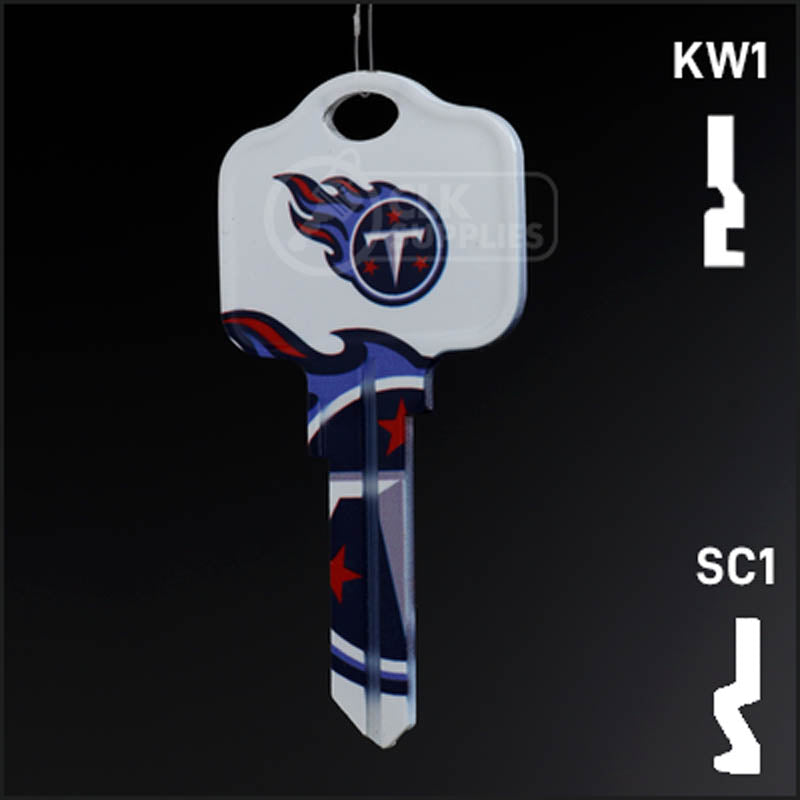 Uncut Key Blank | NFL Tennessee Titans | Choose Keyway Residential-Commercial Key Ilco