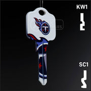 Uncut Key Blank | NFL Tennessee Titans | Choose Keyway Residential-Commercial Key Ilco