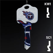 Uncut Key Blank | NFL Tennessee Titans | Choose Keyway Residential-Commercial Key Ilco