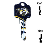 Uncut Key Blank | NHL Nashville Predators | Choose Keyway Residential-Commercial Key Ilco