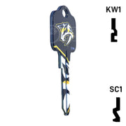Uncut Key Blank | NHL Nashville Predators | Choose Keyway Residential-Commercial Key Ilco
