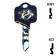 Uncut Key Blank | NHL Nashville Predators | Choose Keyway Residential-Commercial Key Ilco