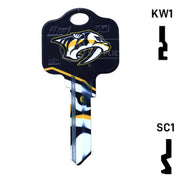 Uncut Key Blank | NHL Nashville Predators | Choose Keyway Residential-Commercial Key Ilco