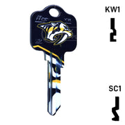 Uncut Key Blank | NHL Nashville Predators | Choose Keyway Residential-Commercial Key Ilco