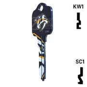 Uncut Key Blank | NHL Nashville Predators | Choose Keyway Residential-Commercial Key Ilco