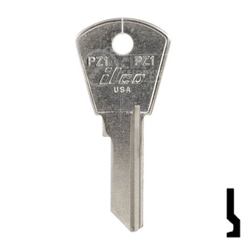 Uncut Key Blank | Papaiz | PZ1 Residential-Commercial Key Ilco