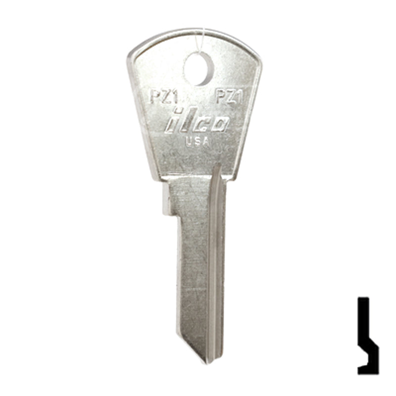 Uncut Key Blank | Papaiz | PZ1 Residential-Commercial Key Ilco