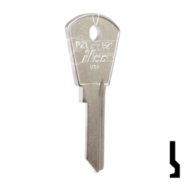 Uncut Key Blank | Papaiz | PZ1 Residential-Commercial Key Ilco